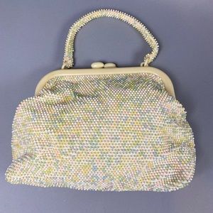 Womens Vintage Beaded Evening Bag Clutch  Purse